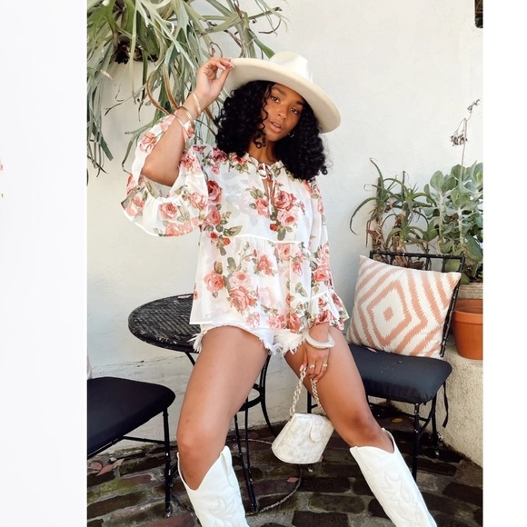 Show Me Your Mumu NWT Viola Peasant Top sz M - Picture 6 of 13